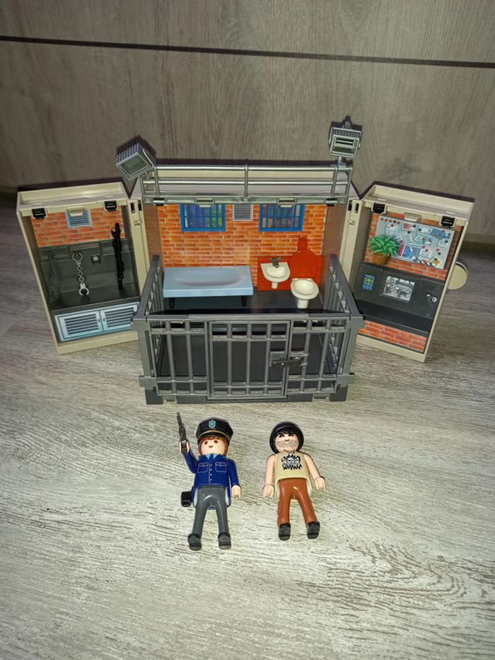 playmobil 5421 coffre poste de police pliable