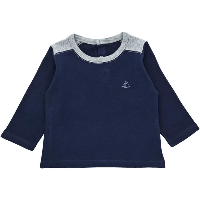 T-Shirt à manches longues 6 mois en coton Petit Bateau