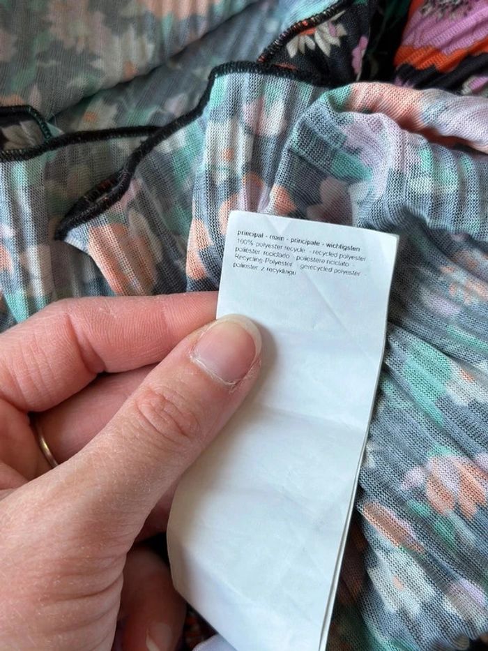 Robe plissée motifs fleuris taille M - Promod - photo numéro 7