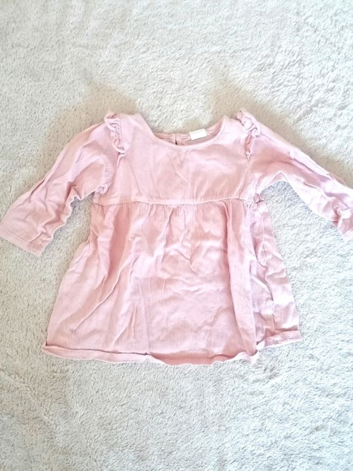 Petite robe légère manches longues 12 mois