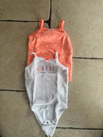 Lot de 2 bodies bretelles fille