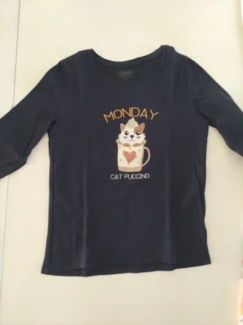 T-shirt manche longue chat
