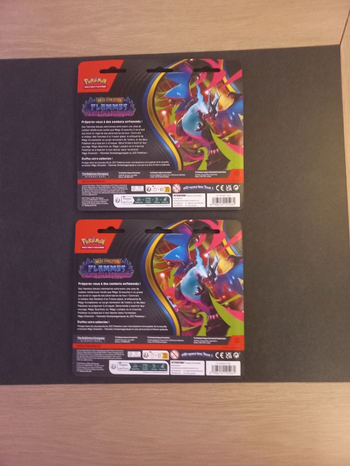 Pokemon Lot 2 Tripack Méga-Évolution Flammes Fantasmagoriques Neuf Français - photo numéro 2