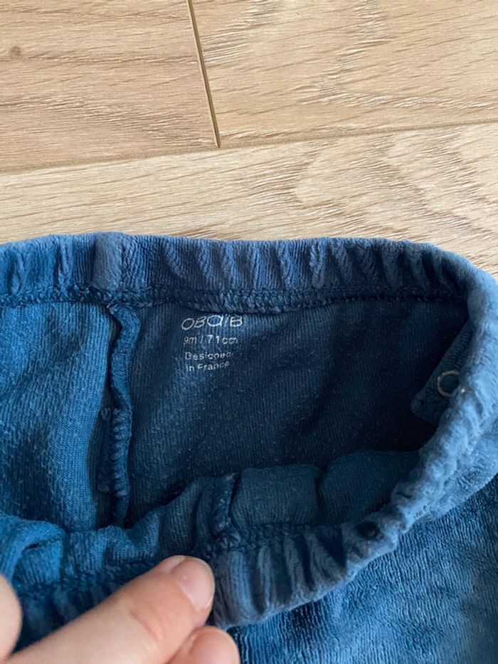 Lot de 2 bas de pyjamas obaibi 9 mois - photo numéro 3
