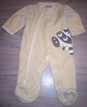 Pyjama zèbre 1 mois
