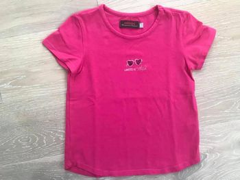T-shirt fille Catimini 4 ans rose été manches courtes