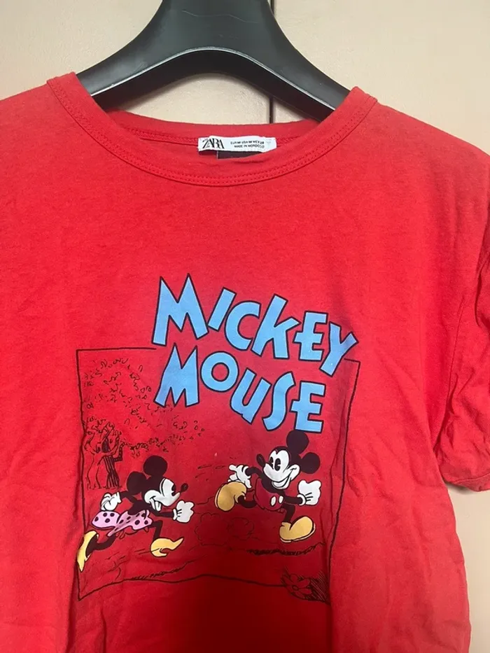 zara disney tee shirt manches courtes mickey - photo numéro 2