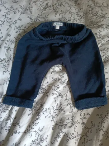 Pantalon jogging tout doux bleu marine Vertbaudet 67cm