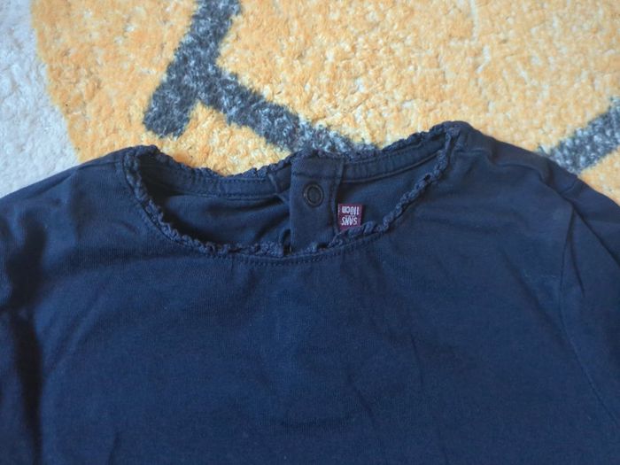 T-shirt manches longues bleu marine sergent major 5 ans col ruffle - photo numéro 3