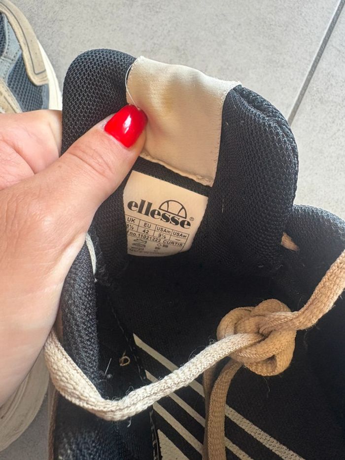 Basket Ellesse beige et noire - photo numéro 5