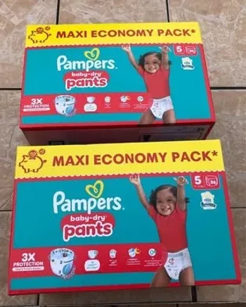 Lot de 172 couches culottes Pampers pants taille 5 neufs dans emballage