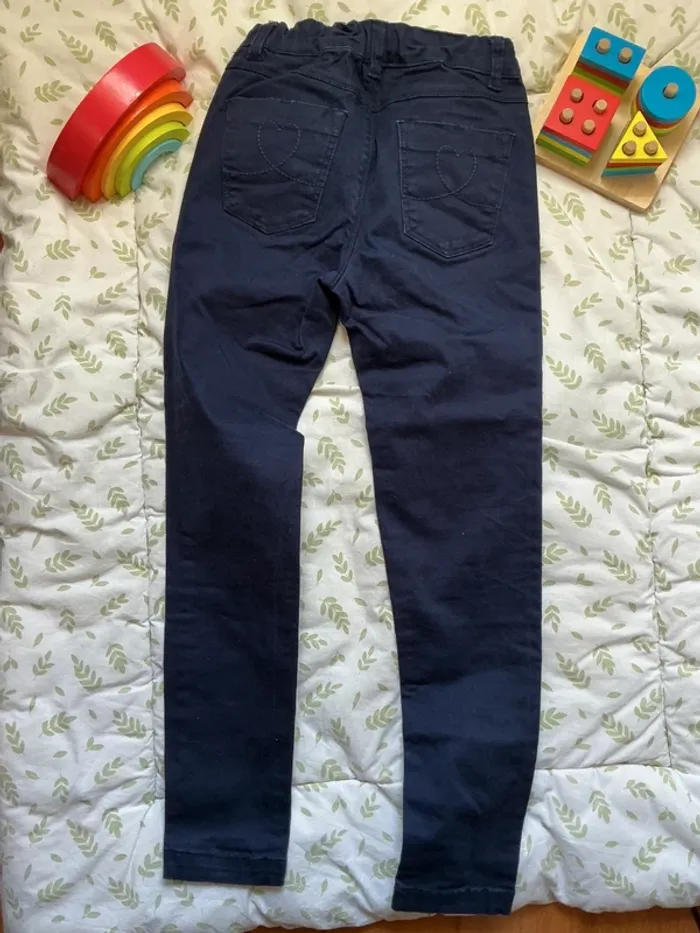 pantalon marine slim la halle taille réglabe 10 ans - photo numéro 5