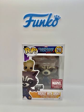 Funko Pop Marvel Rocket With Groot 211 Collector Corps 🇺🇸 