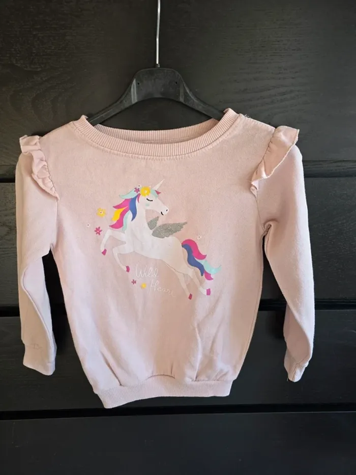 pull rose licorne Zeeman