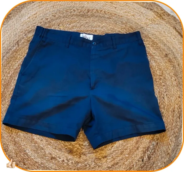 Short homme bleu marine Afibel – Taille L – Coupe droite - Très bon état