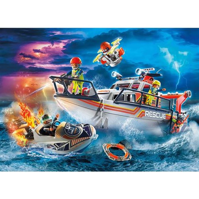 PLAYMOBIL 70140 City Action Bateau général des sauveteurs en mer - photo numéro 3