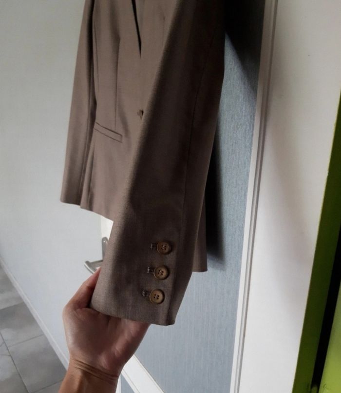 Veste de tailleur 123 beige foncée Taille 36 - photo numéro 6