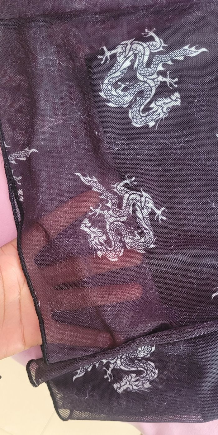 Robe courte moulante motif dragon chinois - photo numéro 5