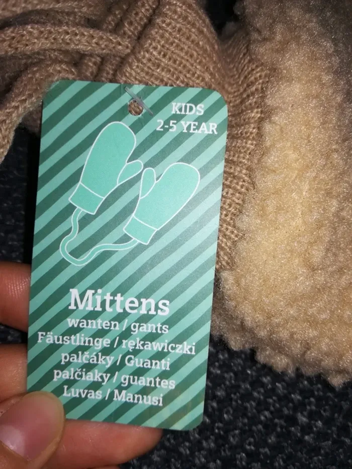 Gants moufles, enfant 2/5 ans, neufs avec étiquette - photo numéro 3