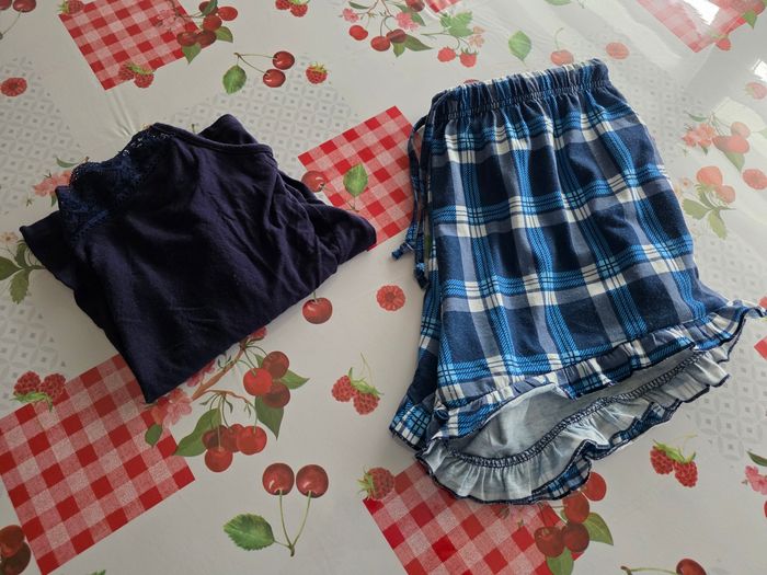 ENSEMBLE PYJAMA SHORT FEMME ÉTÉ DÉBARDEUR ET SHORT TAILLE M38 - photo numéro 9