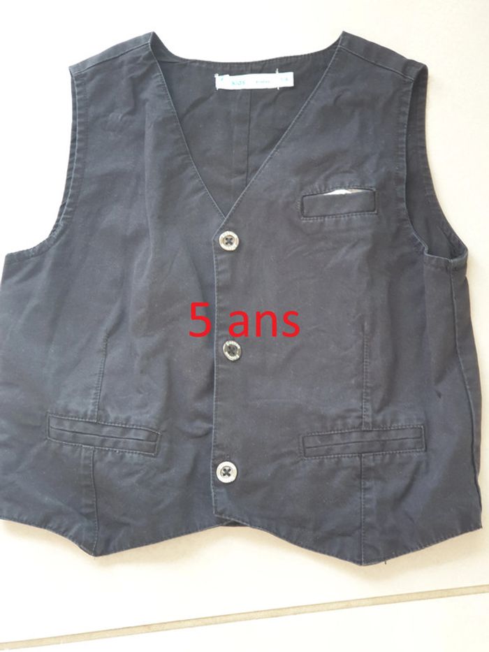 1 gilet costume enfant noir gemo 5 ans