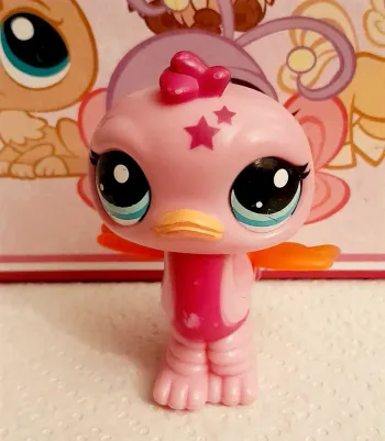 Figurine Littlest Pet Shop Oiseau Autruche rose