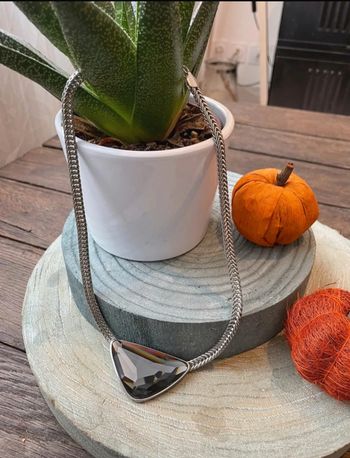 Collier femme pierre et argent