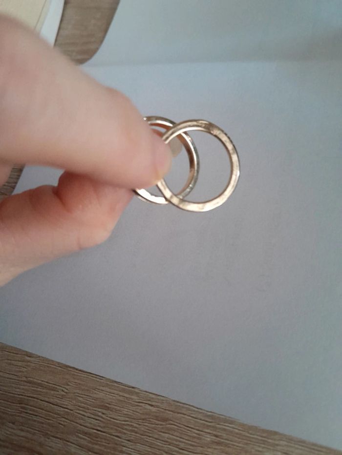 Magnifique duo bagues chics neuves inox - photo numéro 4