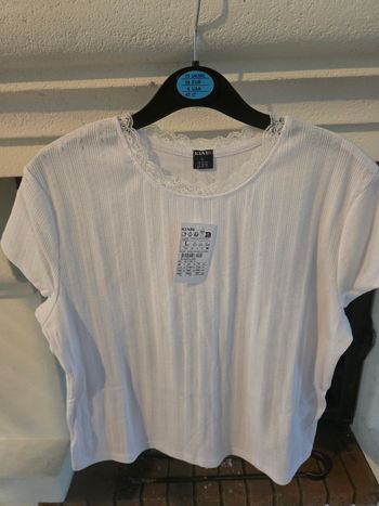 Crop top blanc neuf Kiabi