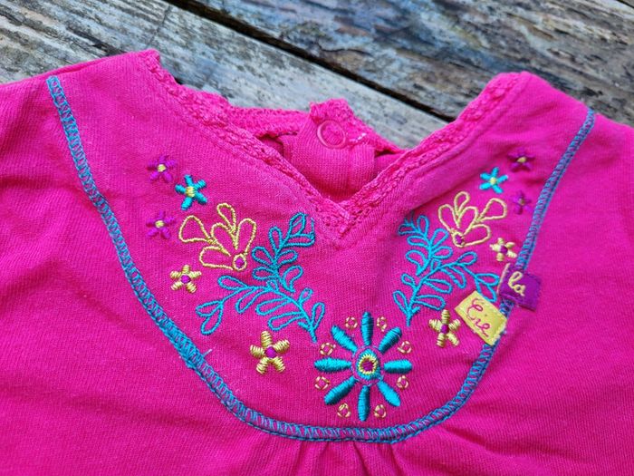 Superbe ensemble La Compagnie Des Petits, rose fuchsia, legging et tee-shirt manches longues, 3 mois - photo numéro 3