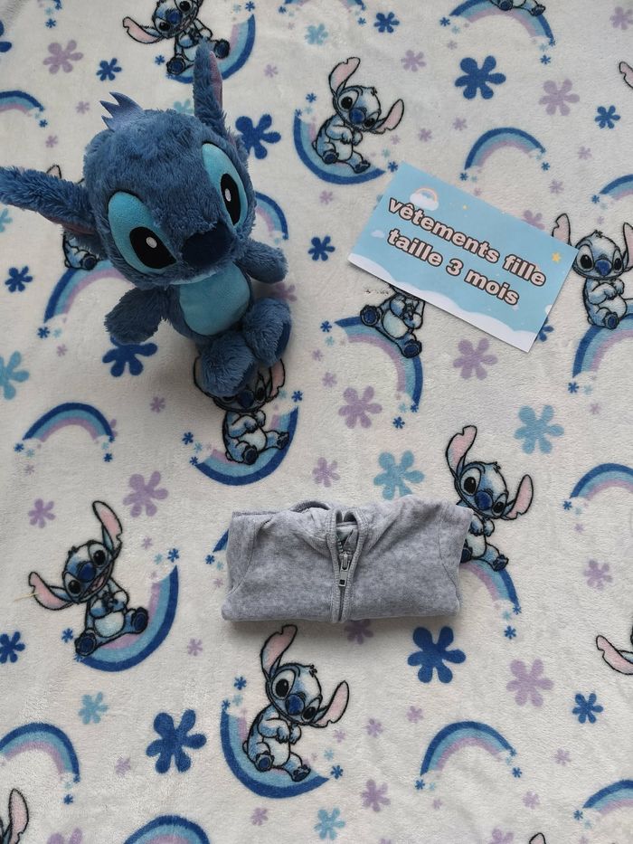 Gilet à capuche mixte In Extenso - 3 mois - gris clair - Etat : Excellent - photo numéro 5