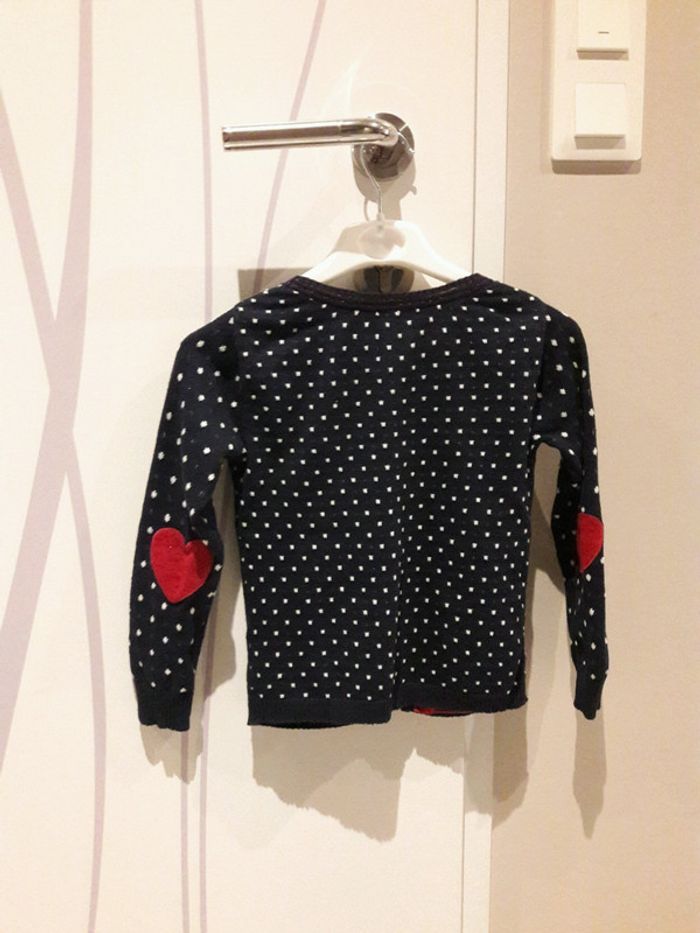 Gilet fille bleu marine 4 ans - photo numéro 2