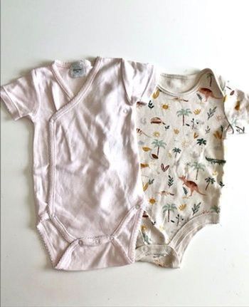 2 bodies manches courtes 3 mois