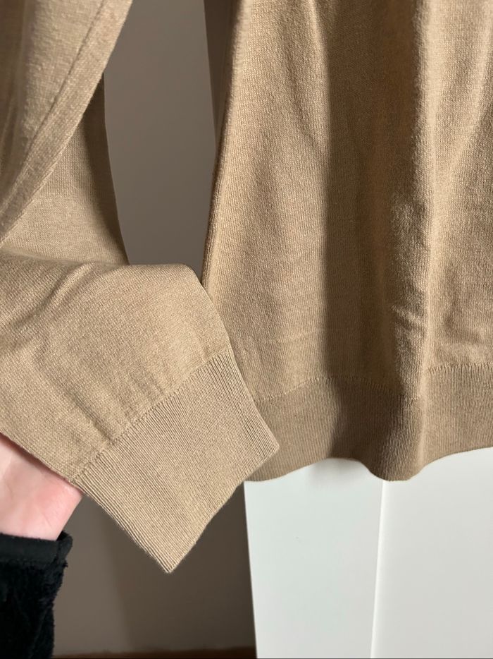 Pull col roulé beige uni Homme Bizzbee Taille XL - photo numéro 3