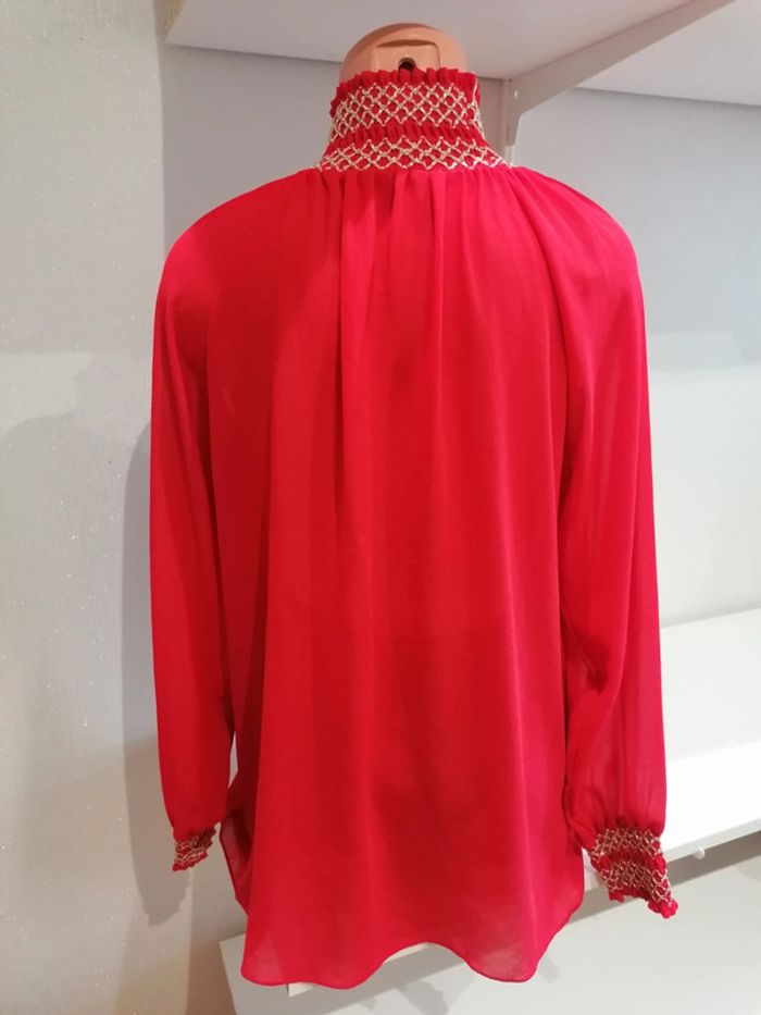 Blouse rouge argentée TU (idéal 38 au 42 - photo numéro 6