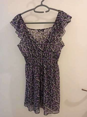 Blouse transparente fleurie