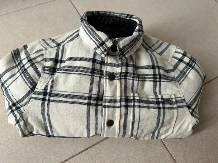 Doudoune misaison réversible noire et carreaux garçon IKKS 5ans - photo numéro 17