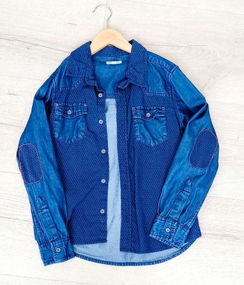 Chemise garçon manches longues bleu jean taille 8 ans Collection U
