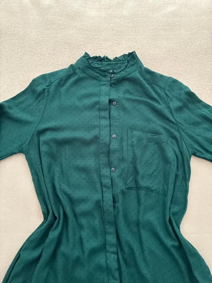 Robe vert foncé à poids noir Kiabi taille 34 en très bon état - photo numéro 6