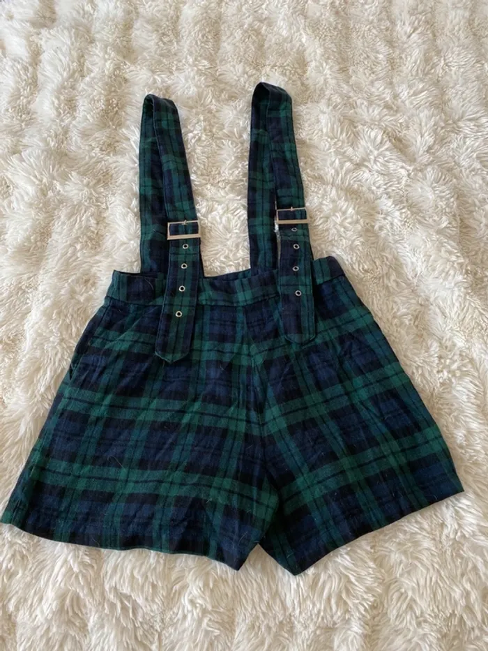 Short à carreaux et à bretelles Shein taille XS