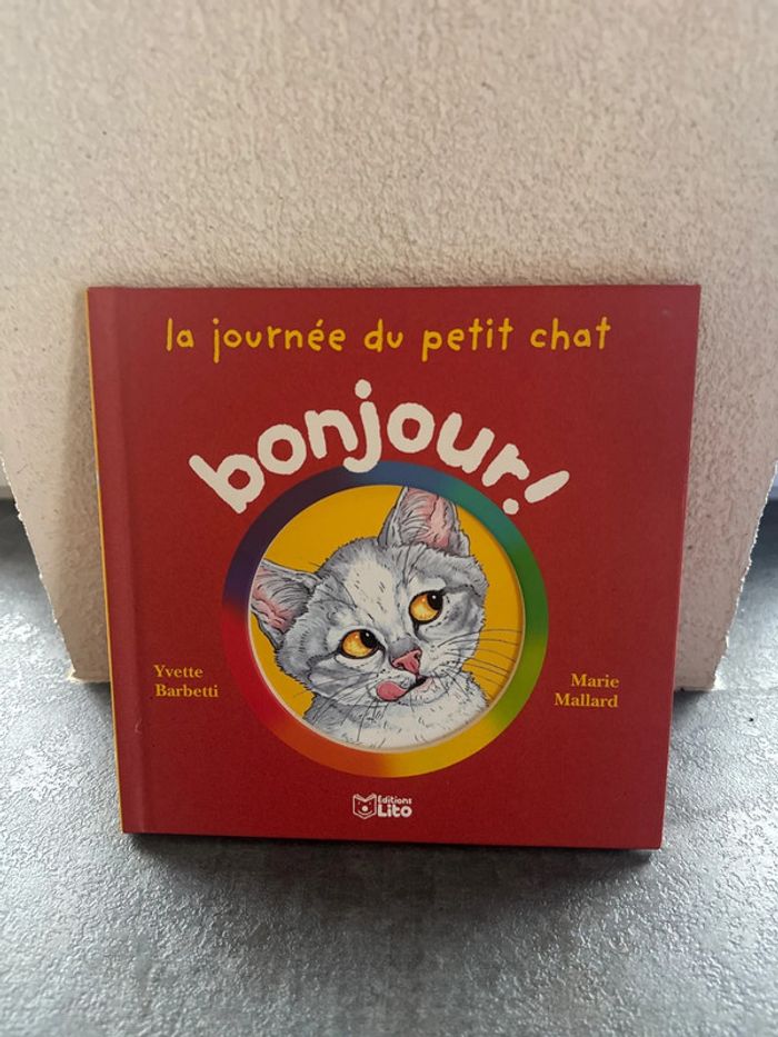Livre pour apprendre à lire bonjour petit chat