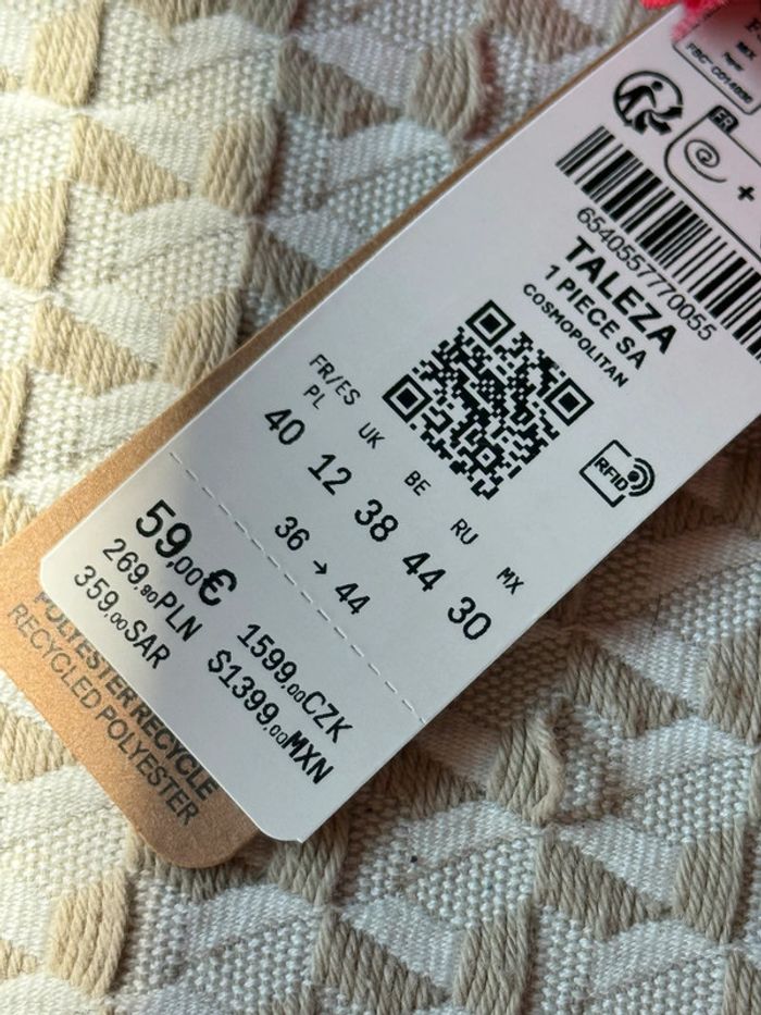 Superbe maillot de bain 1 pièce neuf avec étiquette Etam acheté 60€ 🌸 40 L - photo numéro 4