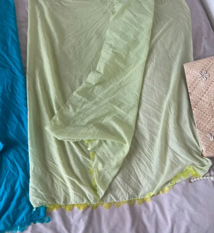 Lot de deux paréo bleu et vert - photo numéro 4