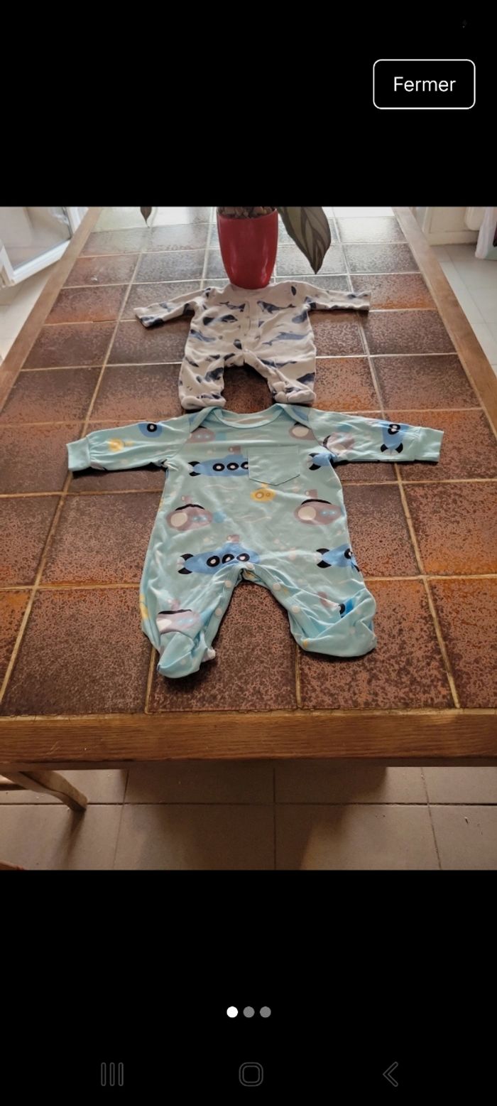 Lot Pyjama fin baleine /sous marin - photo numéro 3
