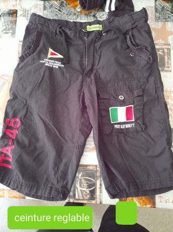 bermuda ceinture réglable