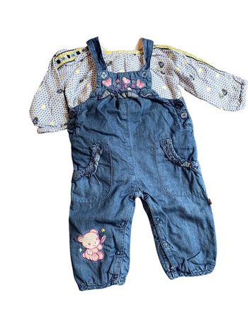 Ensemble salopette tunique bébé fille 6 mois