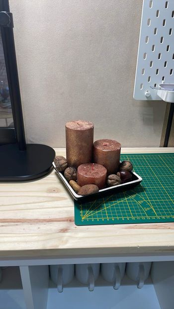 Composition de 3  bougies  avec photophore