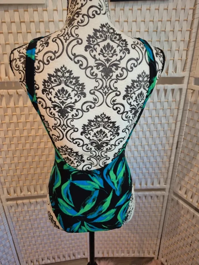 💕joli maillot de bain 1 pièce imprimé Green river étam femme T36💕 - photo numéro 4