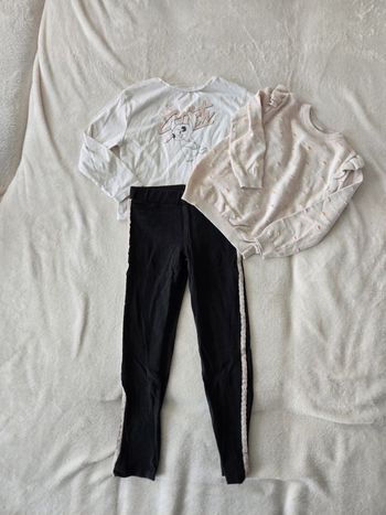 Ensemble leggings tee shirt pull fin