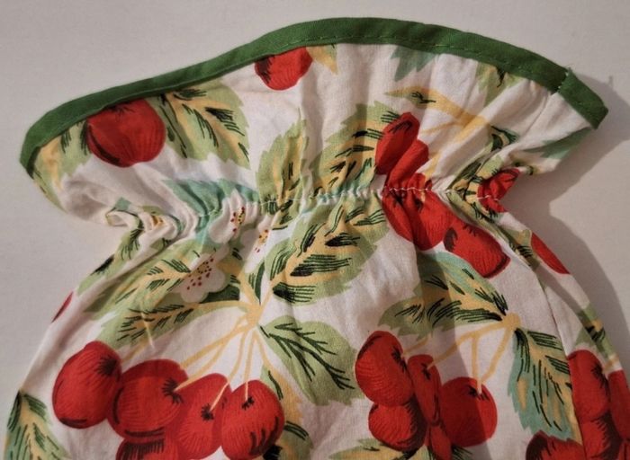 Sac à pain blanc imprimé cerises - photo numéro 2